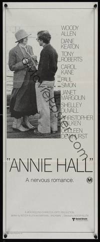 2j349 ANNIE HALL Aust daybill '77 full-length Woody Allen & Diane Keaton, a nervous romance!