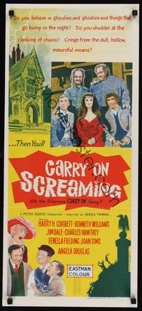 2j371 CARRY ON SCREAMING Aust daybill '66 English sexy horror comedy!