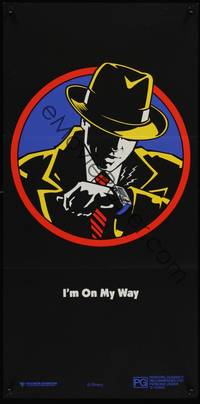 2j397 DICK TRACY teaser Aust daybill '90 cool art of Warren Beatty as Gould's classic detective!