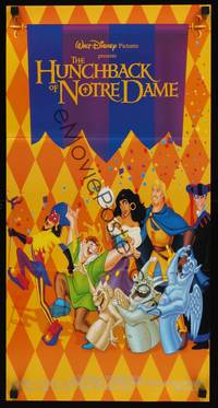 2j455 HUNCHBACK OF NOTRE DAME Aust daybill '96 Walt Disney cartoon from Victor Hugo's novel!
