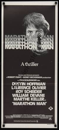 2j493 MARATHON MAN Aust daybill '76 cool image of Dustin Hoffman, John Schlesinger classic!