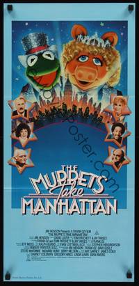 2j505 MUPPETS TAKE MANHATTAN Aust daybill '84 Jim Henson, Frank Oz, art of Miss Piggy & Kermit!