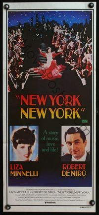 2j511 NEW YORK NEW YORK Aust daybill '77 Martin Scorsese, Robert De Niro, Liza Minnelli sings!