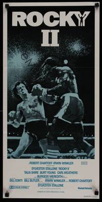 2j538 ROCKY II Aust daybill R80s Sylvester Stallone & Carl Weathers fight in ring, boxing sequel!