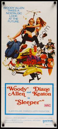 2j544 SLEEPER Aust daybill '74 Woody Allen, Diane Keaton, wacky futuristic sci-fi comedy!