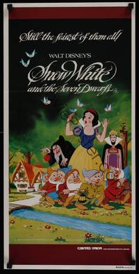 2j545 SNOW WHITE & THE SEVEN DWARFS Aust daybill R83 Walt Disney animated cartoon fantasy classic!