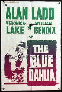 2j003 BLUE DAHLIA teaser Canadian 1sh '46 cool artwork of Alan Ladd!
