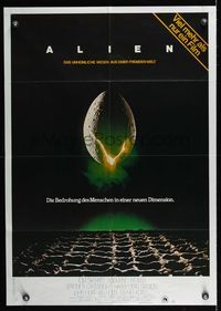 2j593 ALIEN German '79 Ridley Scott outer space sci-fi monster classic, cool hatching egg image!