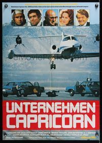 2j630 CAPRICORN ONE German '78 Elliott Gould, O.J. Simpson, great image of helicopters chasing jet!