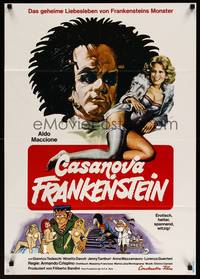 2j690 FRANKENSTEIN ITALIAN STYLE German '76 Frankenstein all'italiana, best sexy horror comedy art