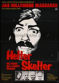 2j703 HELTER SKELTER German '82 wild close-up of Charles Manson !