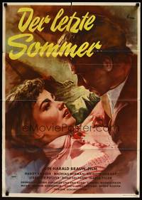 2j725 LAST SUMMER German '54 Harald Braun's Der letzte Sommer, great Litter artwork!