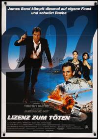 2j730 LICENCE TO KILL German '89 Timothy Dalton as James Bond, he's out for revenge!