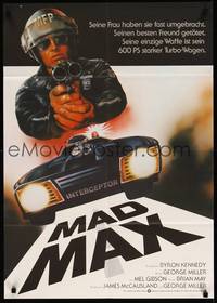 2j743 MAD MAX German '80 different art of cop Mel Gibson, George Miller Australian sci-fi classic!