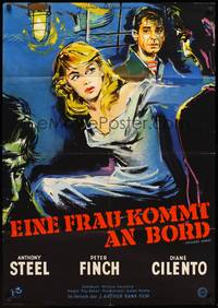 2j778 PASSAGE HOME German '55 sexy Diane Cilento, Anthony Steel, really great art!