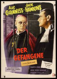 2j784 PRISONER German '55 Jack Hawkins accuses Cardinal Alec Guinness, cool Krede artwork!