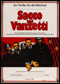 2j796 SACCO & VANZETTI German '72 Giuliano Montaldo's anarchist bio starring Gian Maria Volonte!