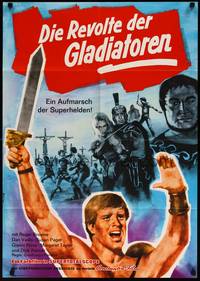 2j820 TEN GLADIATORS German '64 Gianfranco Parolini's I Dieci Gladiatori, cool Peltzer art!