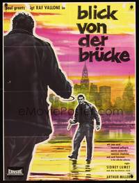 2j834 VIEW FROM THE BRIDGE German '62 Raf Vallone, Arthur Miller, cool colorful artwork!