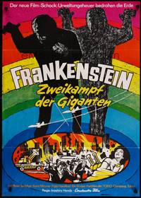 2j838 WAR OF THE GARGANTUAS German '68 Furankenshutain no kaiju: Sanda tai Gaira, Toho, monsters!