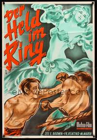 2j839 WHEN'S YOUR BIRTHDAY German '50 wacky Joe E. Brown, cool boxing artwork!