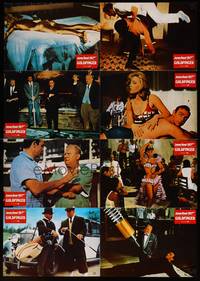 2j964 GOLDFINGER German LC poster R80s cool images of Sean Connery as James Bond 007, Gert Froebe!