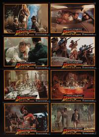 2j970 INDIANA JONES & THE TEMPLE OF DOOM German LC poster '84 cool action images of Ford!