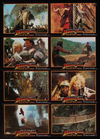 2j971 INDIANA JONES & THE TEMPLE OF DOOM German LC poster '84 cool images of Ford, Capshaw & Quan!