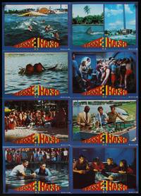 2j973 JAWS 3-D German LC poster '83 Dennis Quaid, Bess Armstrong, Lou Gossett Jr.!