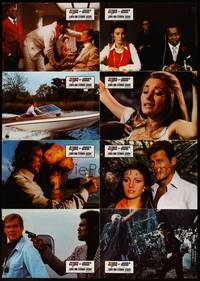 2j978 LIVE & LET DIE German LC poster '73 portraits of Roger Moore as James Bond, & Jane Seymour!