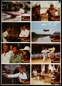 2j982 MAN WITH THE GOLDEN GUN German LC poster R80s action images of Roger Moore as James Bond!
