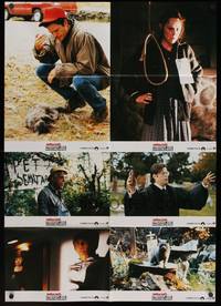 2j986 PET SEMATARY German LC poster '89 cool image of preacher Stephen King, horror!