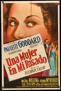 2j180 IDEAL HUSBAND Spanish/U.S. 1sh '48 pretty Paulette Goddard, Oscar Wilde!