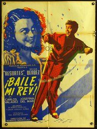 2j068 BAILE MI REY Mexican poster '51 great art of Resortes serenading pretty girl by Juanino!