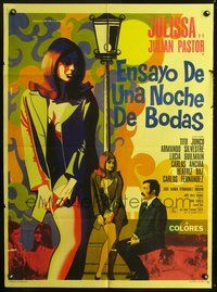 2j089 ENSAYO DE UNA NOCHE DE BODAS Mexican poster '68 Julissa, Julian Pastor, cool sexy artwork!