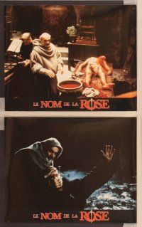 2j247 NAME OF THE ROSE 8 French LCs '86 Der Name der Rose, Sean Connery as monk!