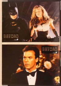 2j856 BATMAN 11 German LCs '89 Michael Keaton, Jack Nicholson, directed by Tim Burton!