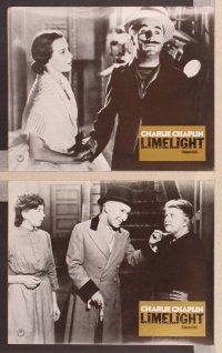 2j897 LIMELIGHT 14 German LCs R75 images of aging Charlie Chaplin & pretty young Claire Bloom!