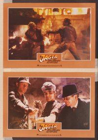 2j914 RAIDERS OF THE LOST ARK 13 German LCs '81 Harrison Ford, Karen Allen, classic images!