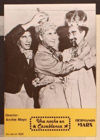 2j034 NIGHT IN CASABLANCA 8 Spanish LCs R70s wacky Marx Brothers, Groucho, Chico & Harpo!