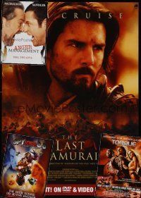 2k015 LOT OF 15 UNFOLDED ENGLISH VIDEO POSTERS lot '00 - '04 Anger Management, Last Samurai + more!