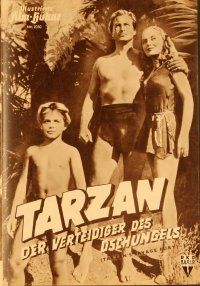 2k205 TARZAN'S SAVAGE FURY German program '53 Lex Barker & Dorothy Hart, Edgar Rice Burroughs