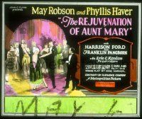 2k125 REJUVENATION OF AUNT MARY glass slide '27 May Robson & Phyllis Haver at fancy nightclub!