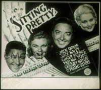 2k131 SITTING PRETTY glass slide '33 Ginger Rogers, Jack Oakie, Jack Haley, Thelma Todd!