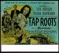 2k133 TAP ROOTS glass slide '48 art of Susan Hayward & Van Heflin, America's most dangerous days!