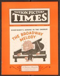 2k027 MOTION PICTURE TIMES exhibitor magazine March 2, 1929 The Broadway Melody, Lucky Boy + more!