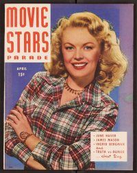 2k093 MOVIE STARS PARADE magazine April 1947 great portrait of sexy June Haver by Kornman!