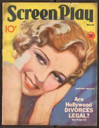 2k054 SCREEN PLAY magazine March 1934 art of sexy smiling Margaret Sullavan!