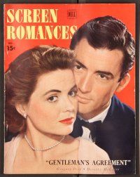 2k089 SCREEN ROMANCES magazine December 1947 Greg Peck & Dorothy McGuire in Gentleman's Agreement!
