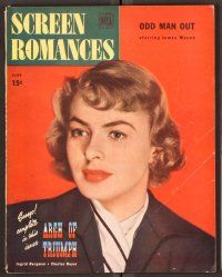 2k083 SCREEN ROMANCES magazine June 1947 portrait of Ingrid Bergman in Arch of Triumph!